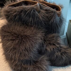 Free people Faux Fur Brown Boots